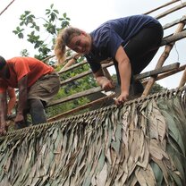 Building a traditional indigneous house